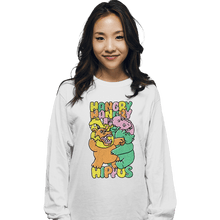 Load image into Gallery viewer, Secret_Shirts Long Sleeve Shirts, Unisex / Small / White Hangry Hippos
