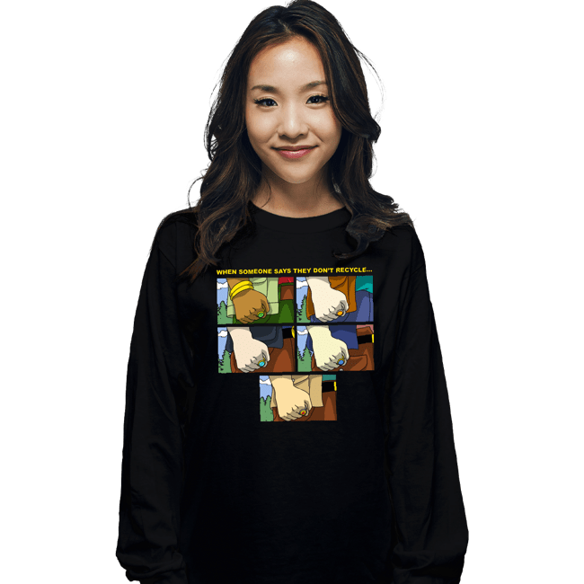 Shirts Long Sleeve Shirts, Unisex / Small / Black Planet Fist