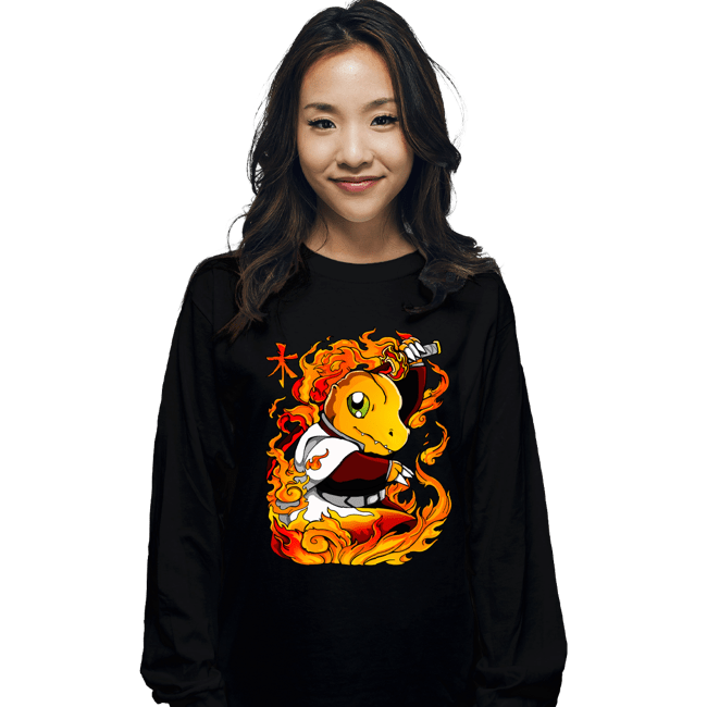 Daily_Deal_Shirts Long Sleeve Shirts, Unisex / Small / Black Hashira Fire