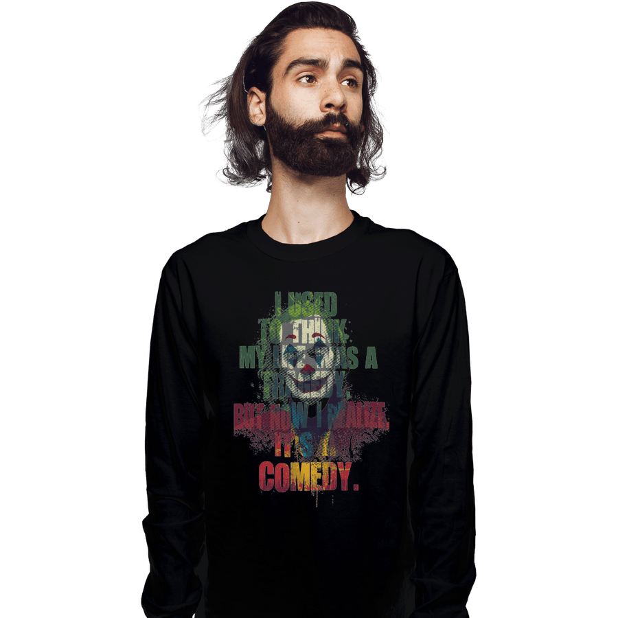 Shirts Long Sleeve Shirts, Unisex / Small / Black Tragedy Comedy