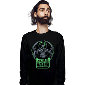 Daily_Deal_Shirts Long Sleeve Shirts, Unisex / Small / Black Cthulhu Gym