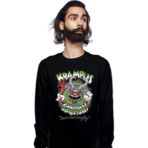 Daily_Deal_Shirts Long Sleeve Shirts, Unisex / Small / Black Krampus Christmas Adventures