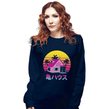 Load image into Gallery viewer, Shirts Long Sleeve Shirts, Unisex / Small / Navy Retro Kame House
