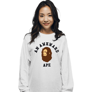 Daily_Deal_Shirts Long Sleeve Shirts, Unisex / Small / White An Awkward Ape