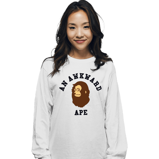 Daily_Deal_Shirts Long Sleeve Shirts, Unisex / Small / White An Awkward Ape