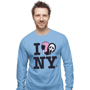 Daily_Deal_Shirts Long Sleeve Shirts, Unisex / Small / Powder Blue Ghostface Loves NY