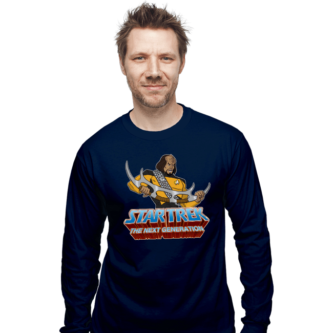 Shirts Long Sleeve Shirts, Unisex / Small / Navy I Have The Bat'leth