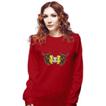 Load image into Gallery viewer, Daily_Deal_Shirts Long Sleeve Shirts, Unisex / Small / Red Digital Courage
