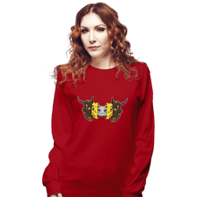 Load image into Gallery viewer, Daily_Deal_Shirts Long Sleeve Shirts, Unisex / Small / Red Digital Courage

