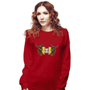 Daily_Deal_Shirts Long Sleeve Shirts, Unisex / Small / Red Digital Courage