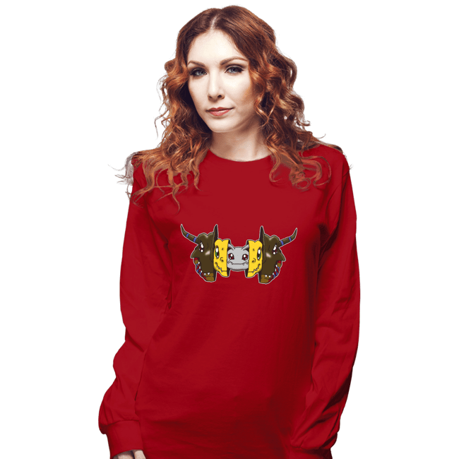 Daily_Deal_Shirts Long Sleeve Shirts, Unisex / Small / Red Digital Courage