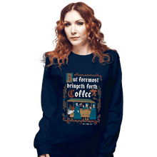 Load image into Gallery viewer, Daily_Deal_Shirts Long Sleeve Shirts, Unisex / Small / Navy Illuminated Coffee
