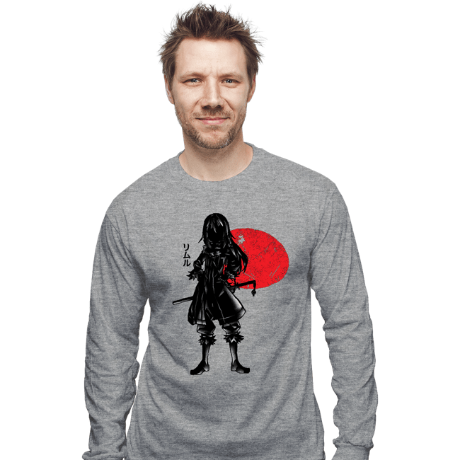 Shirts Long Sleeve Shirts, Unisex / Small / Sports Grey Crimson Demon Slime