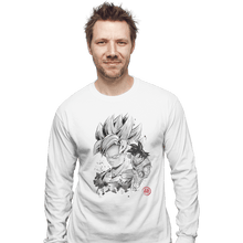 Load image into Gallery viewer, Shirts Long Sleeve Shirts, Unisex / Small / White Super Saiyan Warrior
