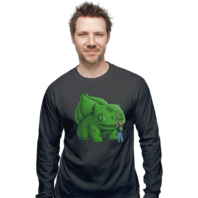 Shirts Long Sleeve Shirts, Unisex / Small / Charcoal Plant Type Monster