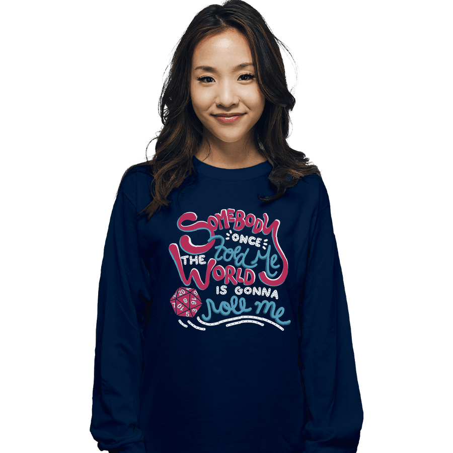 Shirts Long Sleeve Shirts, Unisex / Small / Navy Roll Me