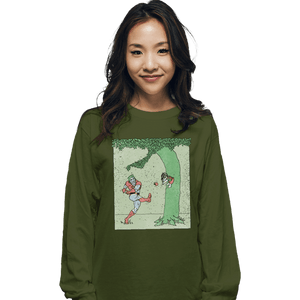 Secret_Shirts Long Sleeve Shirts, Unisex / Small / Military Green Captn Planet