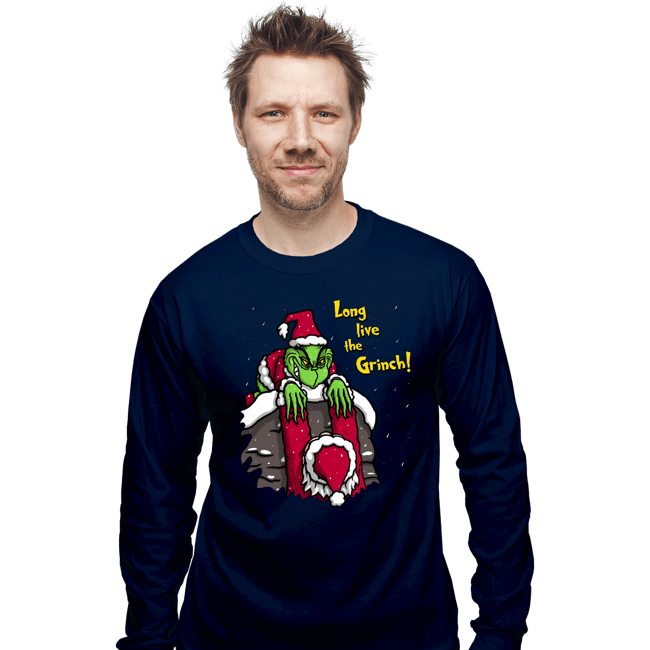 Daily_Deal_Shirts Long Sleeve Shirts, Unisex / Small / Navy Long Live The Grinch