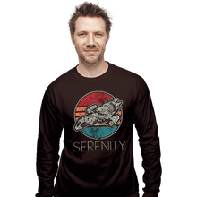 Load image into Gallery viewer, Shirts Long Sleeve Shirts, Unisex / Small / Dark Chocolate Vintage Serenity
