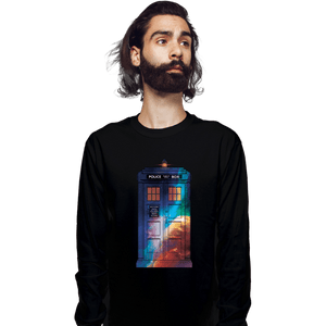 Secret_Shirts Long Sleeve Shirts, Unisex / Small / Black T A R D I S