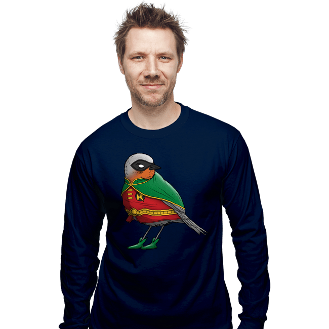 Shirts Long Sleeve Shirts, Unisex / Small / Navy Bird Wonder