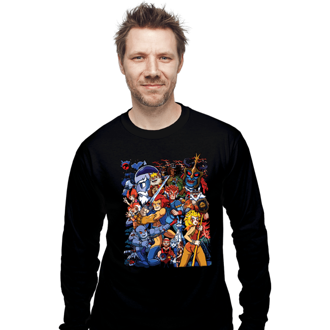 Daily_Deal_Shirts Long Sleeve Shirts, Unisex / Small / Black Thundercats VS Pilgrim