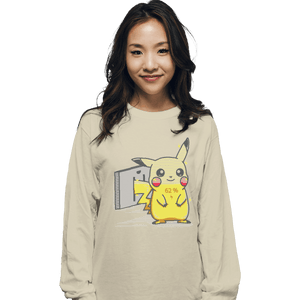 Shirts Long Sleeve Shirts, Unisex / Small / Natural Charge