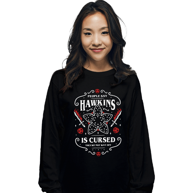 Daily_Deal_Shirts Long Sleeve Shirts, Unisex / Small / Black Hawkins Is Cursed