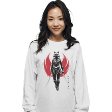 Load image into Gallery viewer, Shirts Long Sleeve Shirts, Unisex / Small / White Fulcrum Sumi-E
