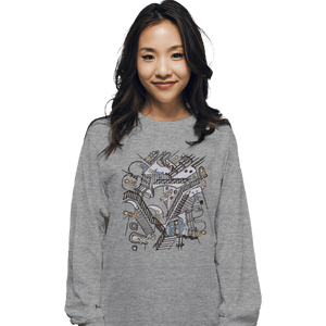 Daily_Deal_Shirts Long Sleeve Shirts, Unisex / Small / Sports Grey Escher Who