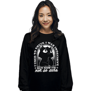 Shirts Long Sleeve Shirts, Unisex / Small / Black Indecisive Cat