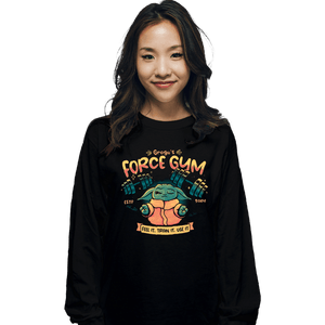 Daily_Deal_Shirts Long Sleeve Shirts, Unisex / Small / Black Grogu Force Gym