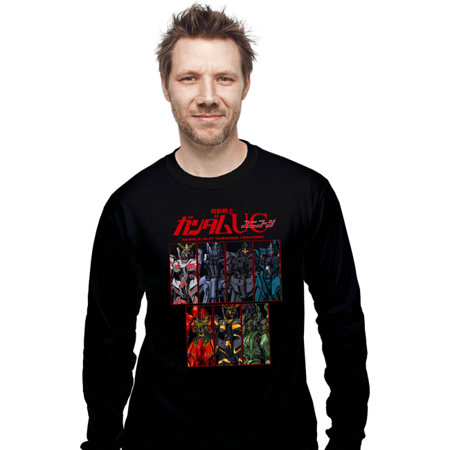 Daily_Deal_Shirts Long Sleeve Shirts, Unisex / Small / Black Gundam UC