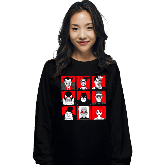 Secret_Shirts Long Sleeve Shirts, Unisex / Small / Black Bat Villains