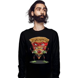 Shirts Long Sleeve Shirts, Unisex / Small / Black Ninja Pizza