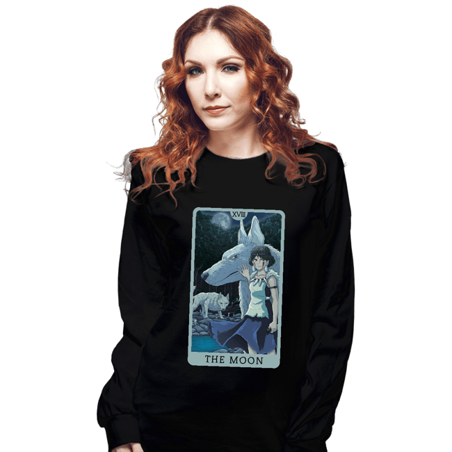 Daily_Deal_Shirts Long Sleeve Shirts, Unisex / Small / Black Tarot Ghibli The Moon