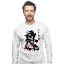 Load image into Gallery viewer, Secret_Shirts Long Sleeve Shirts, Unisex / Small / White Alphonse Sumi-e
