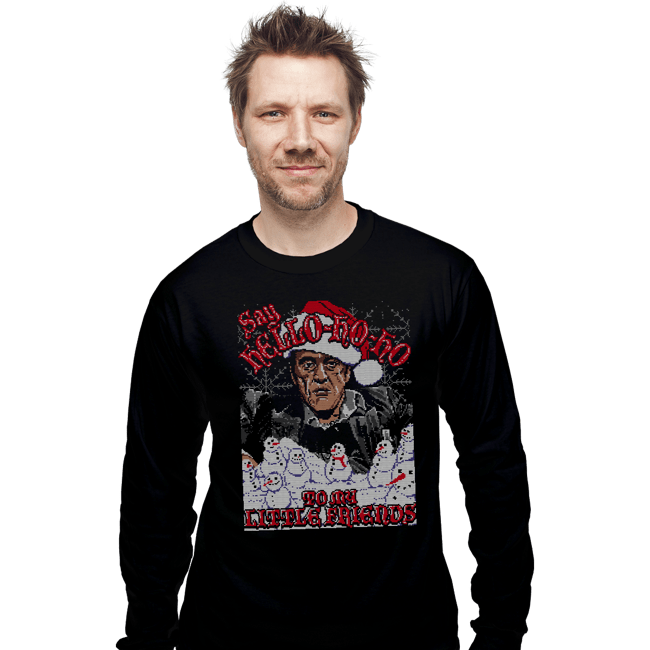 Shirts Long Sleeve Shirts, Unisex / Small / Black Hello Little Friend