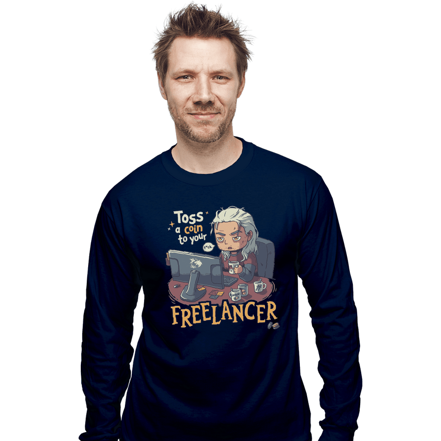 Shirts Long Sleeve Shirts, Unisex / Small / Navy Freelancer Of Blaviken