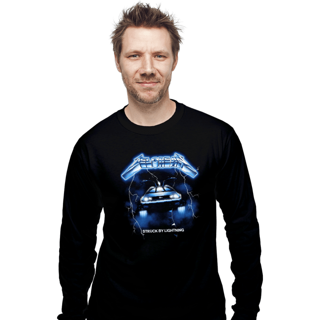 Daily_Deal_Shirts Long Sleeve Shirts, Unisex / Small / Black Struck By Lightning