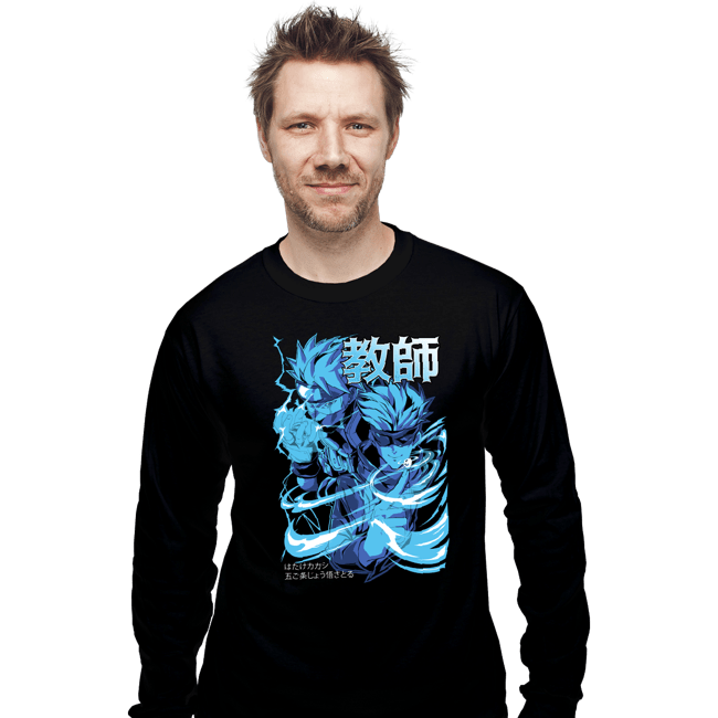 Daily_Deal_Shirts Long Sleeve Shirts, Unisex / Small / Black Kakashi and Gojo
