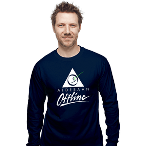 Shirts Long Sleeve Shirts, Unisex / Small / Navy Planet Offline