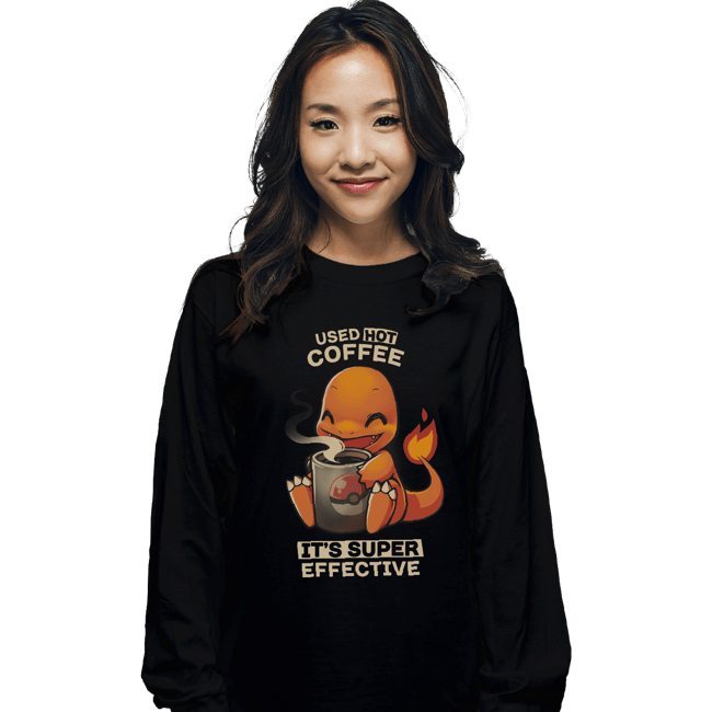 Shirts Long Sleeve Shirts, Unisex / Small / Black Hot Coffee