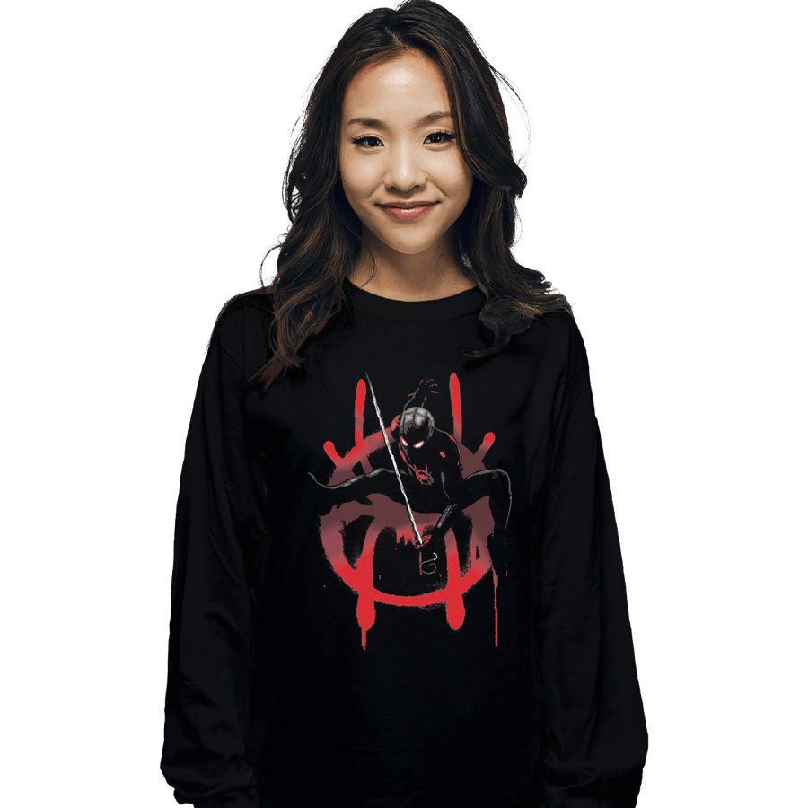 Shirts Long Sleeve Shirts, Unisex / Small / Black Web Slinger