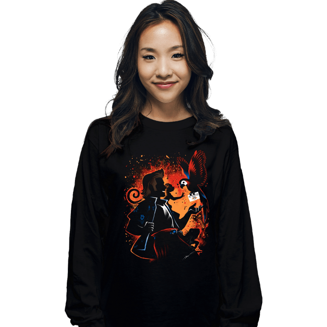 Daily_Deal_Shirts Long Sleeve Shirts, Unisex / Small / Black Pet Detective
