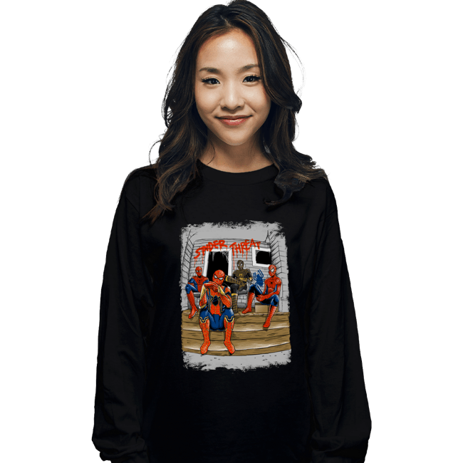 Daily_Deal_Shirts Long Sleeve Shirts, Unisex / Small / Black Spider Threat