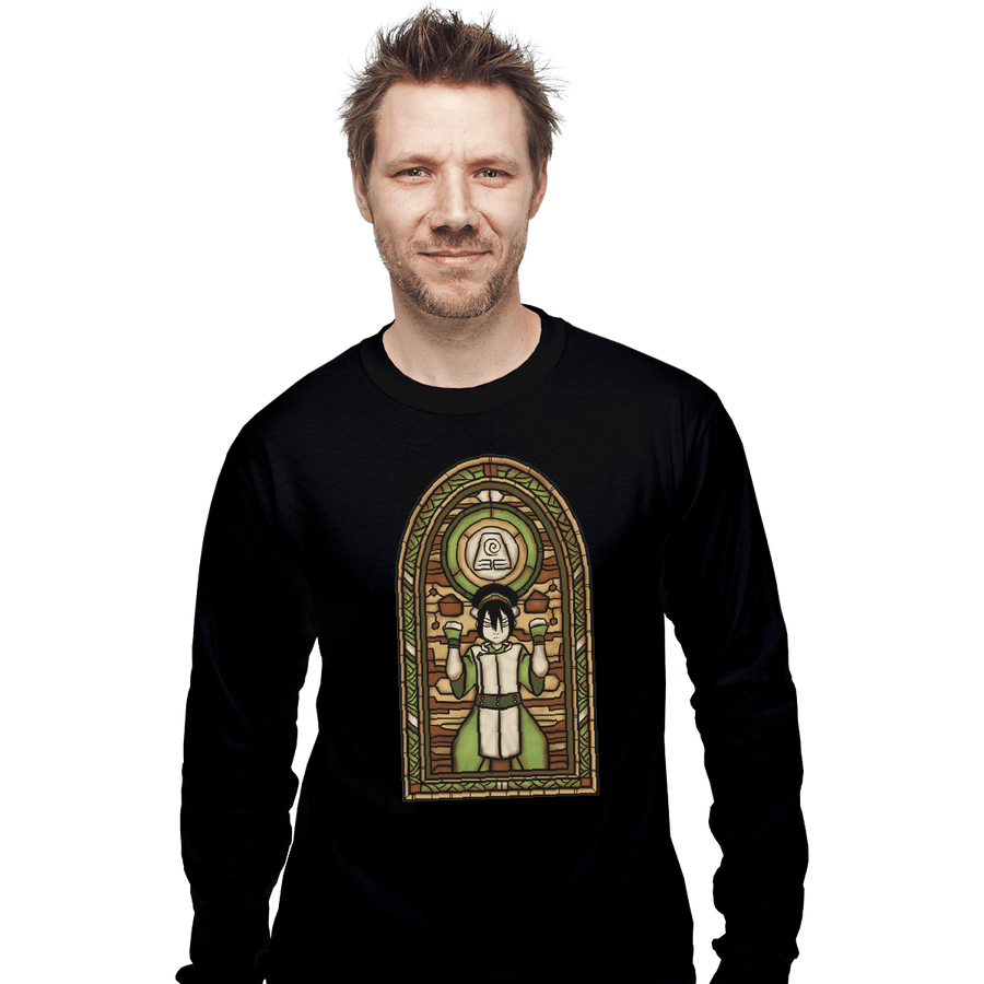 Shirts Long Sleeve Shirts, Unisex / Small / Black Stained Glass Toph