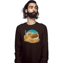 Load image into Gallery viewer, Daily_Deal_Shirts Long Sleeve Shirts, Unisex / Small / Dark Chocolate The Great Wave off Arrakis
