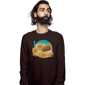Daily_Deal_Shirts Long Sleeve Shirts, Unisex / Small / Dark Chocolate The Great Wave off Arrakis