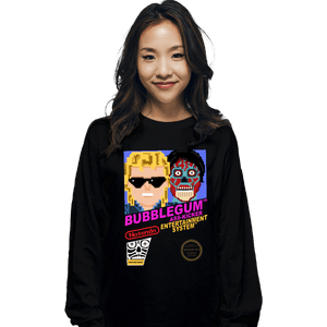 Daily_Deal_Shirts Long Sleeve Shirts, Unisex / Small / Black Bubblegum